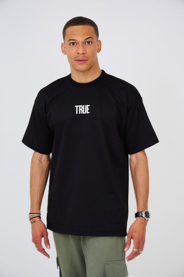 T-shirt Oversized Brodé "TRUE"