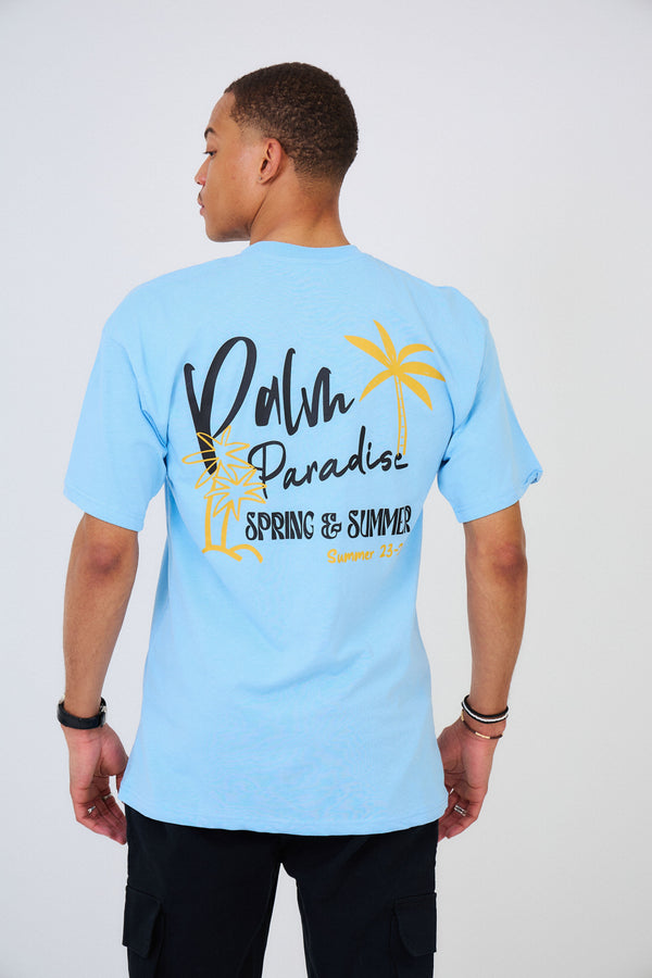 T-shirt Oversized Imprimé "PALM PARADISE"