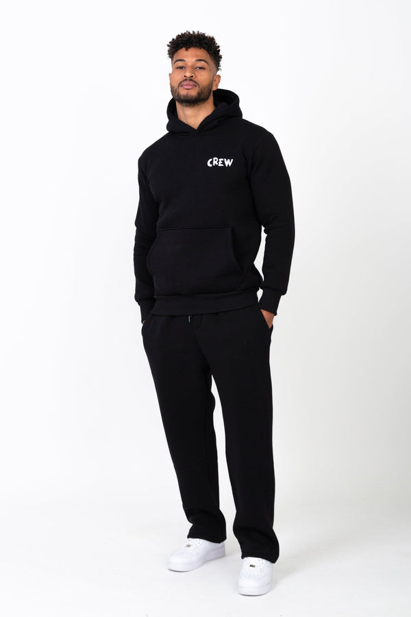 Sweat à Capuche Oversized Imprimé "CREW"