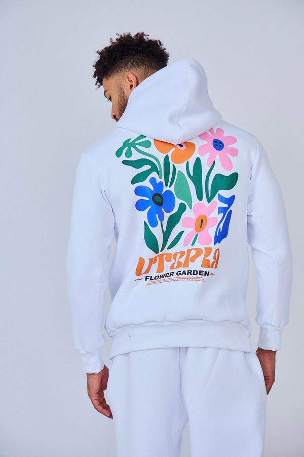 Sweat à Capuche Oversized Imprimé "UTOPIA"