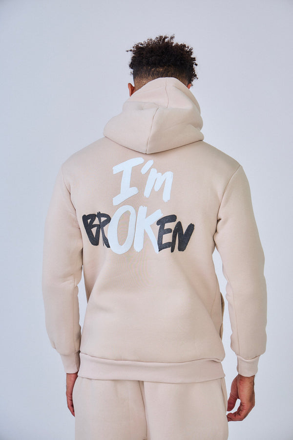 Sweat à Capuche Oversized Imprimé "brOKen"